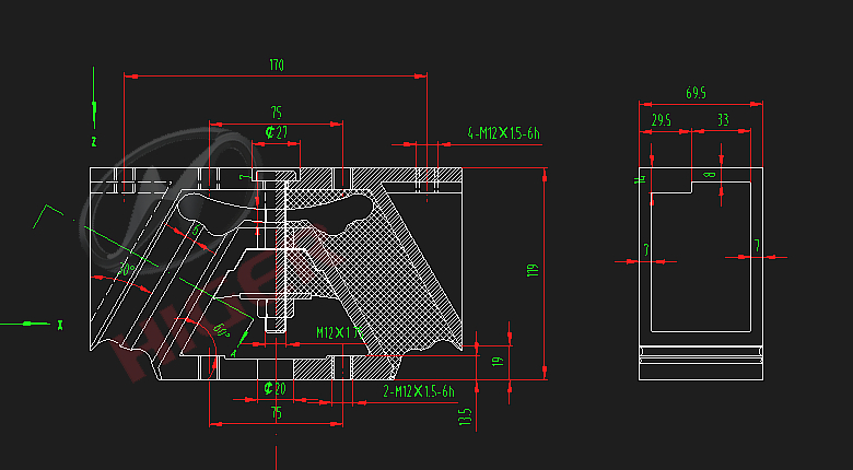 Engine rear suspension pad