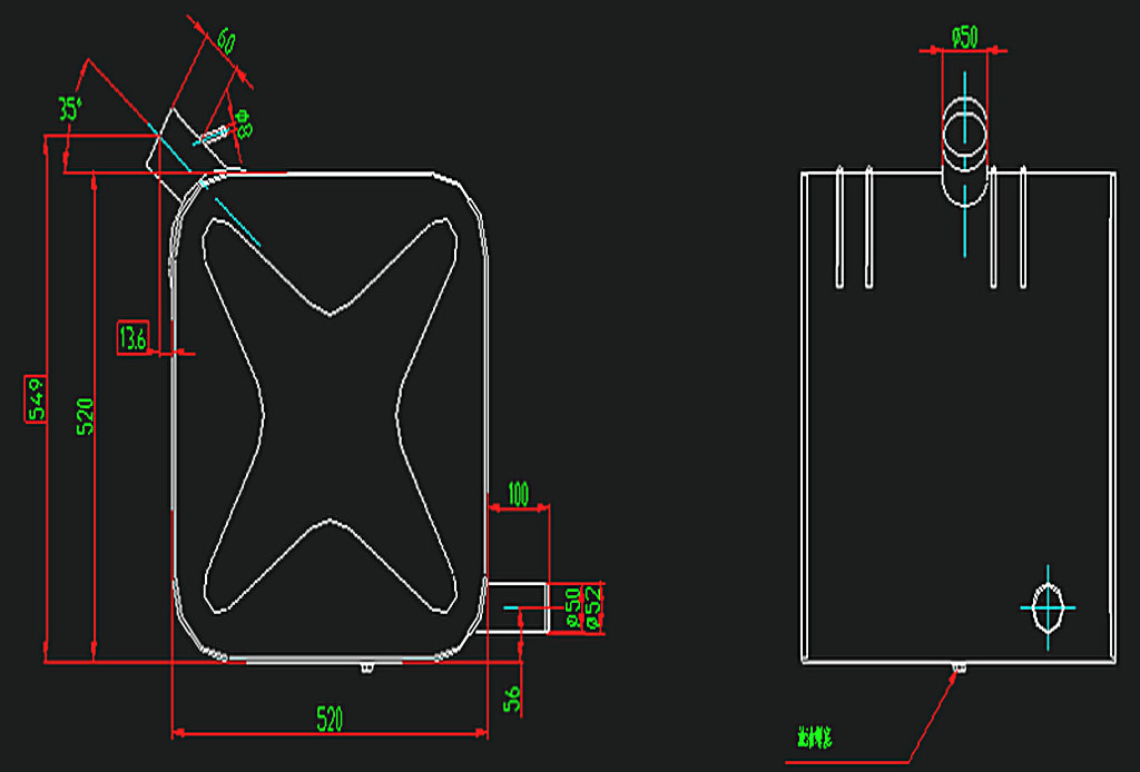 Топливный бак в сборе (слева)