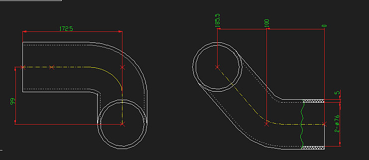 Tuyau (admission d'air du refroidisseur intermédiaire)