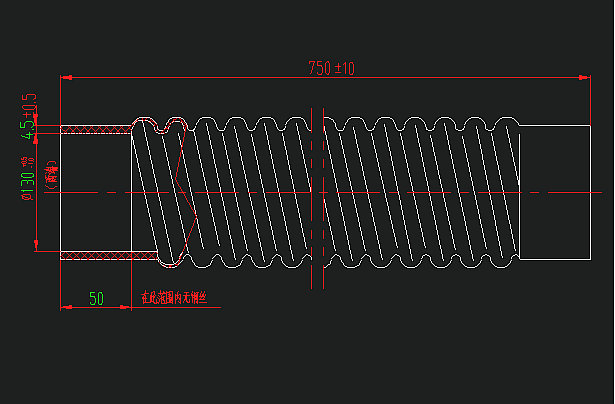 Air filter air intake bellows (?130-750)-1