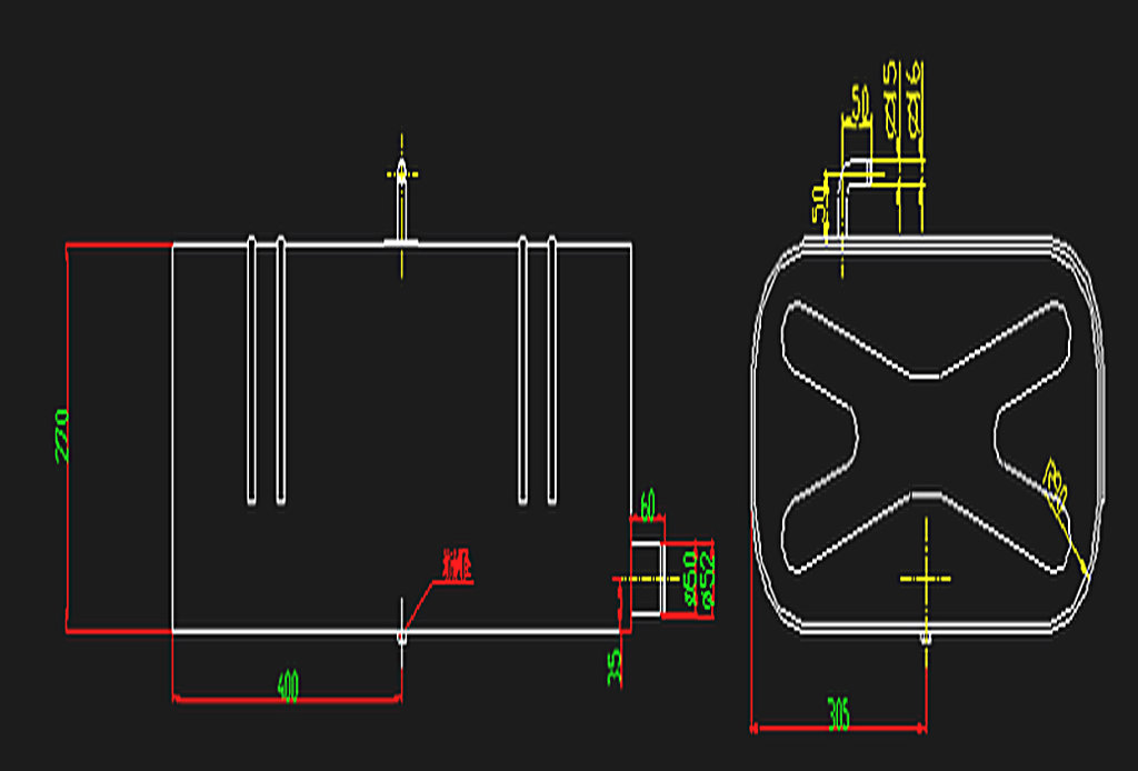 Топливный бак в сборе (H270W610L800)