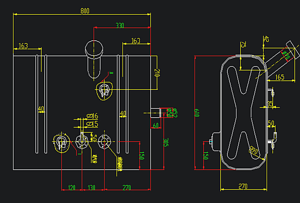 Fuel tank assembly (main)