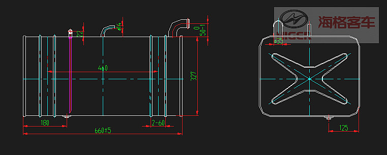 Fuel tank assembly (H327W408L660)