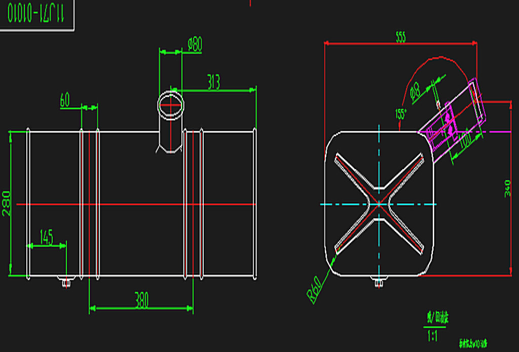 Fuel tank assembly (D280*400-840)