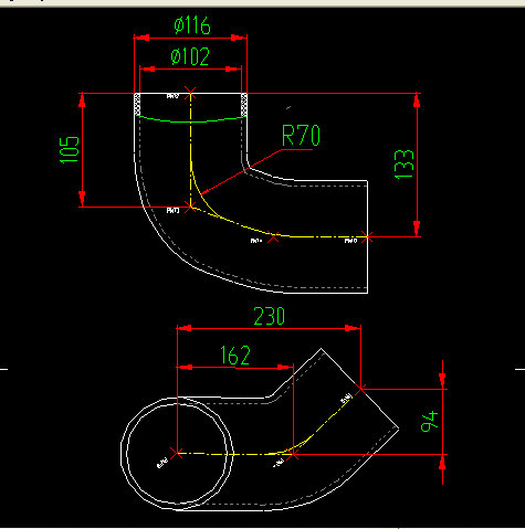 Tuyau (admission d'air du suralimentationneur)