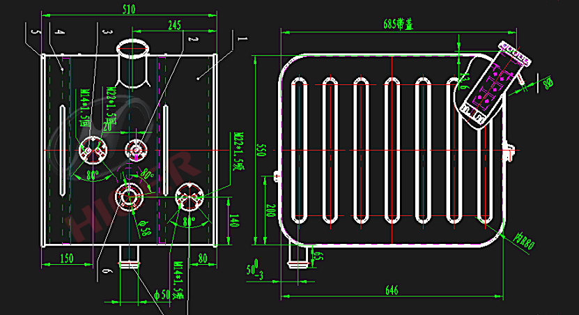 Fuel tank assembly (H646W550L510)-1