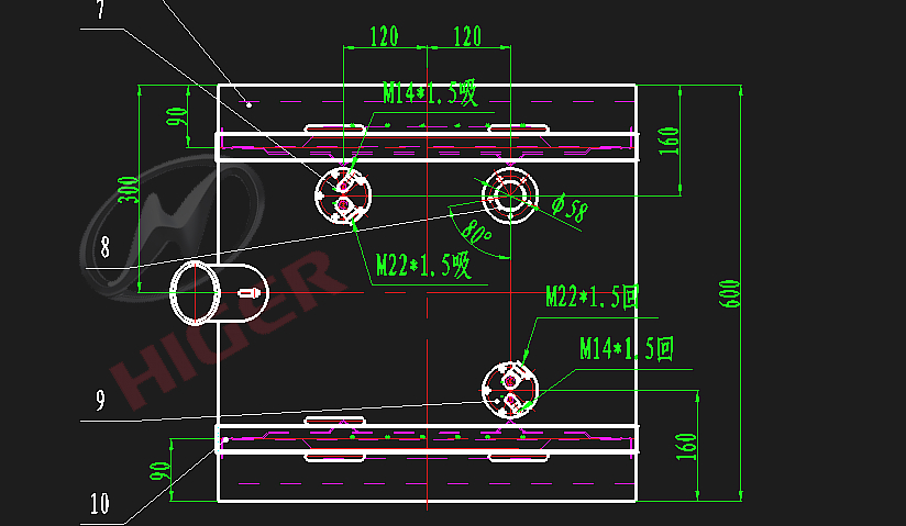 Assemblage du réservoir de carburant (H690W590L600)-1