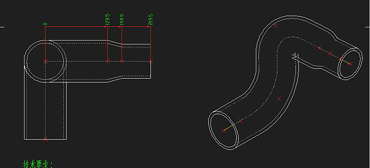 Hose (special shape φ76 variable 60)-1