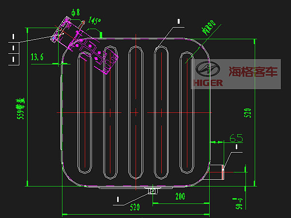 Fuel tank assembly (H520W520L510)
