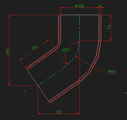 Air filter air outlet hose