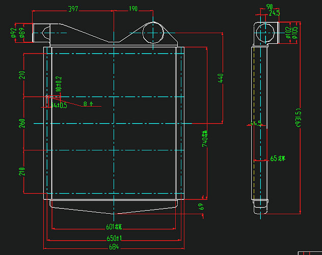 Intercooler assembly (intercooler assembly)