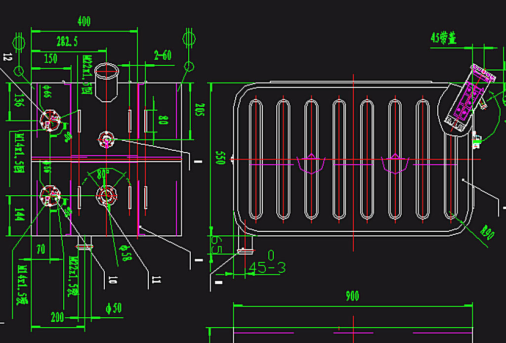 Fuel tank assembly (H900W550L565)
