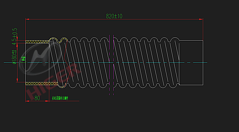 空滤器进气波纹管(180-82)
