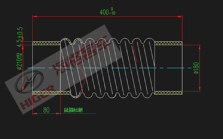 Air filter air intake bellows (180*210-40)-1