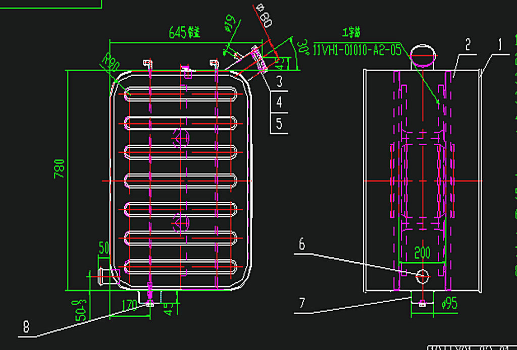 Топливный бак в сборе (правый основной VH1-B)