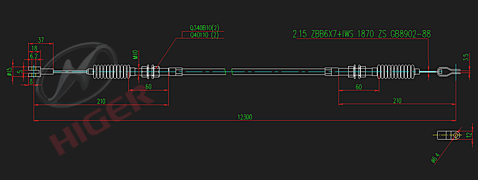 Throttle pull-line assembly