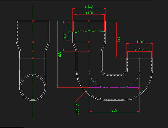 Tuyau (admission d'air du suralimentationneur)