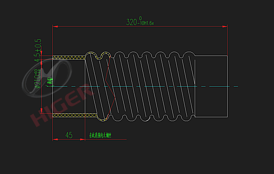 Air filter air intake bellows (210-32)-1