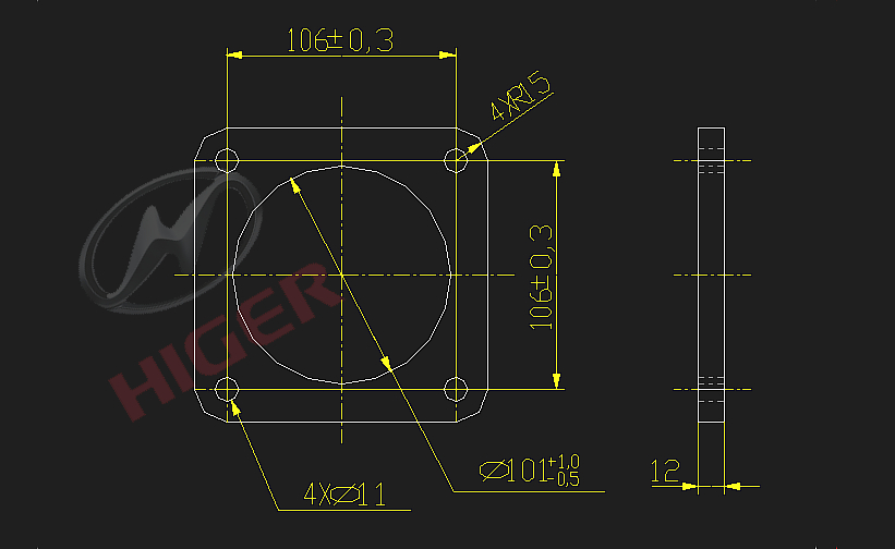 Muffler connection flange
