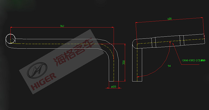 Silencer air intake pipe assembly