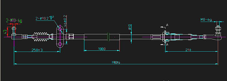 Speed-changing control soft shaft (shifting)