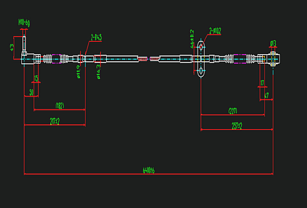 Barre souple de commande de changement de vitesse (MK4-20640)