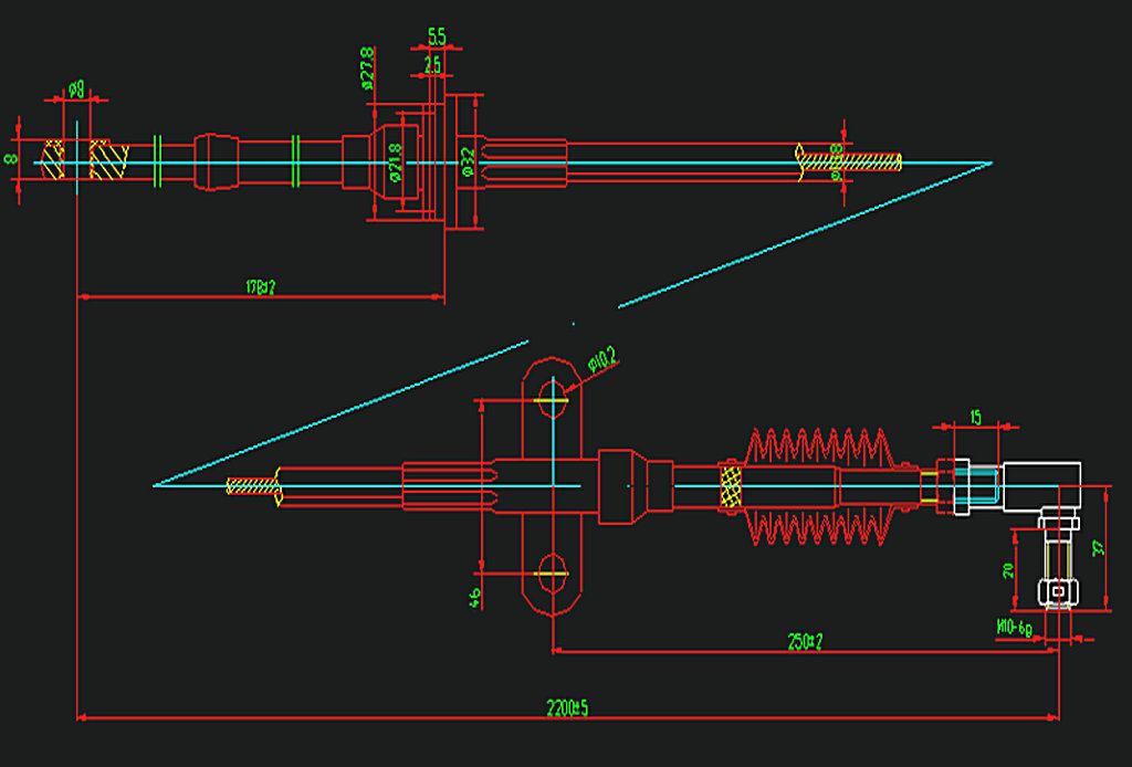 Speed-changing control soft shaft (shifting)