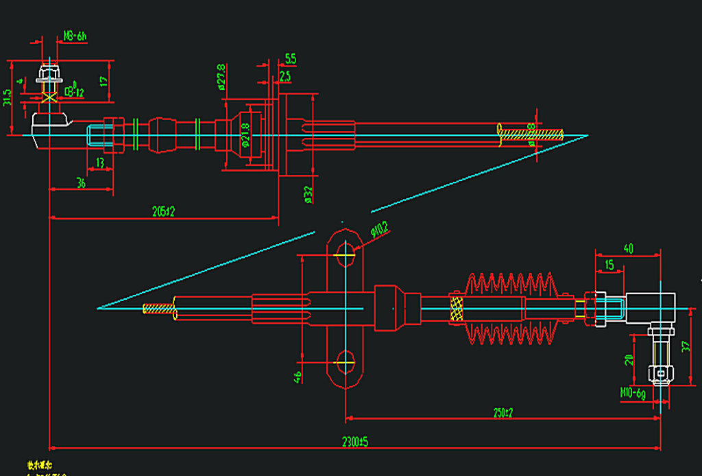Speed-changing control soft shaft (select gear)