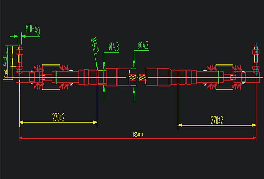 Variable speed control soft shaft (ball joint assembly)