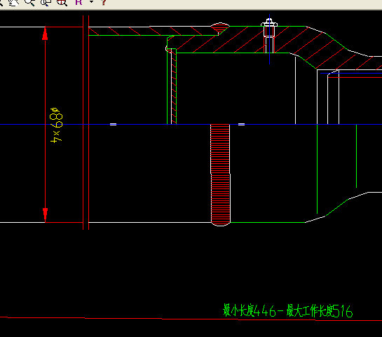 Rear axle transmission shaft (H4-H4-487+70)-1