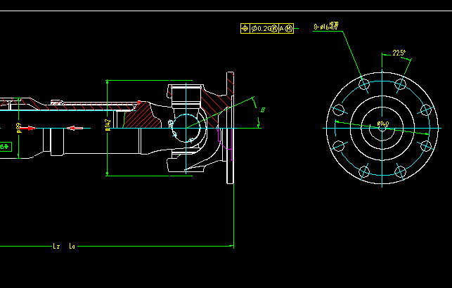 Rear axle transmission shaft (H1-H1-660-110)-1