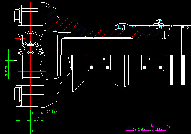Rear axle transmission shaft (H9-H4-272-60)