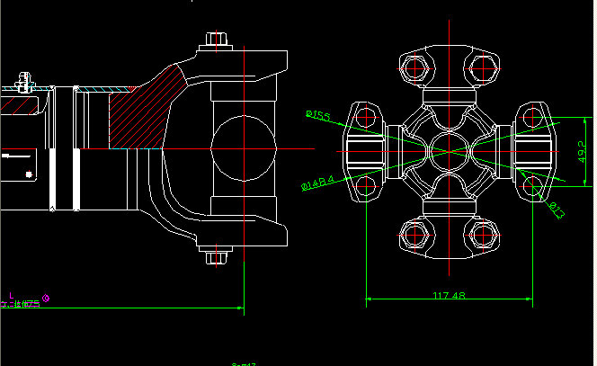 Rear axle transmission shaft (H9-H4-272-60)-1
