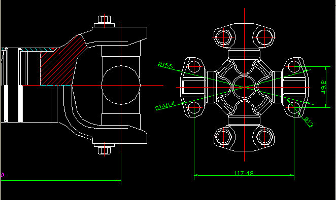 Rear axle transmission shaft (H9-H4-265-60)-1