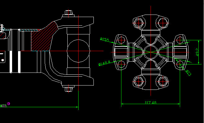Arbre de transmission de l'essieu arrière (H9-H4-305-75)-1