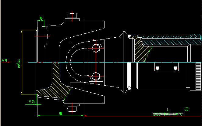 Rear axle transmission shaft (H3-H4-376-70)-1