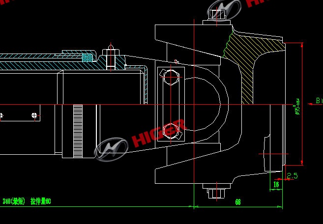 Rear axle drive shaft (H9-H3-308-60)-2