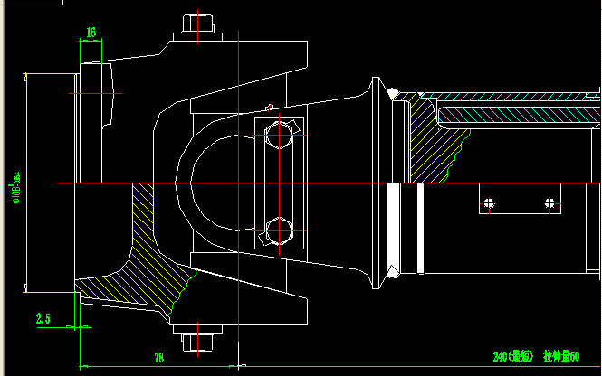 Arbre de transmission de l'essieu arrière (H2-H2-396-60)-1