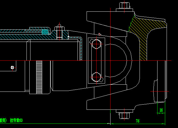 Rear axle transmission shaft (H2-H2-396-60)