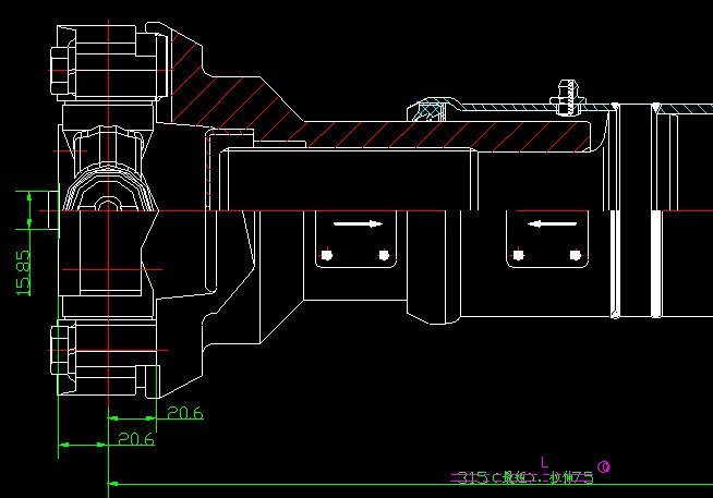 Rear axle transmission shaft (H9-H4-320-75)-1