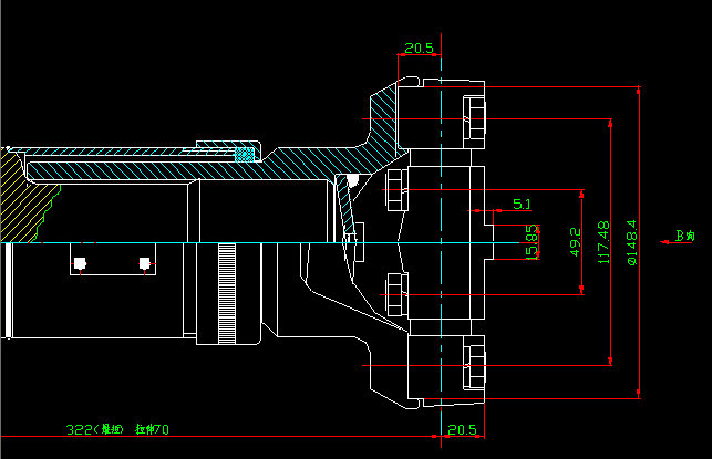 后桥传动轴(H2-H4-420-70)-1