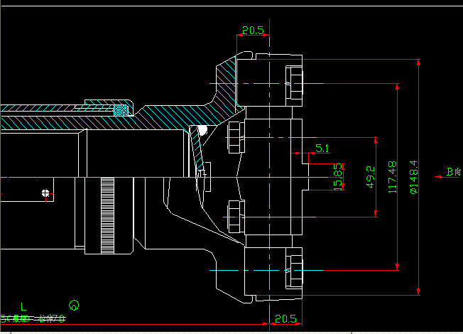 后桥传动轴(H2-H4-408-70)-1