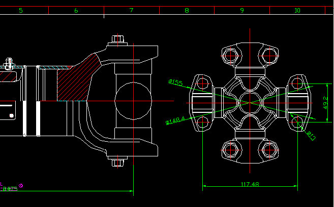 Arbre d'entraînement de l'essieu arrière (H9-H4-390-85)-1