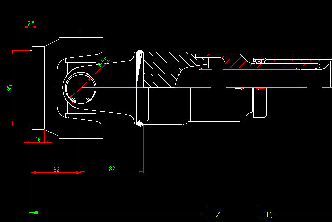 Arbre d'entraînement de l'essieu arrière (H3-H3-1320-80)