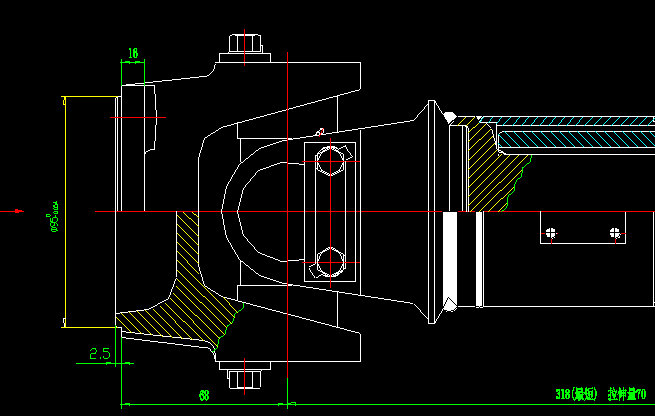 Montage de l'arbre d'entraînement