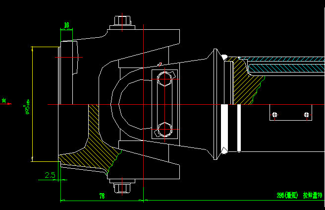 Rear axle transmission shaft (H3-H3-451-70)