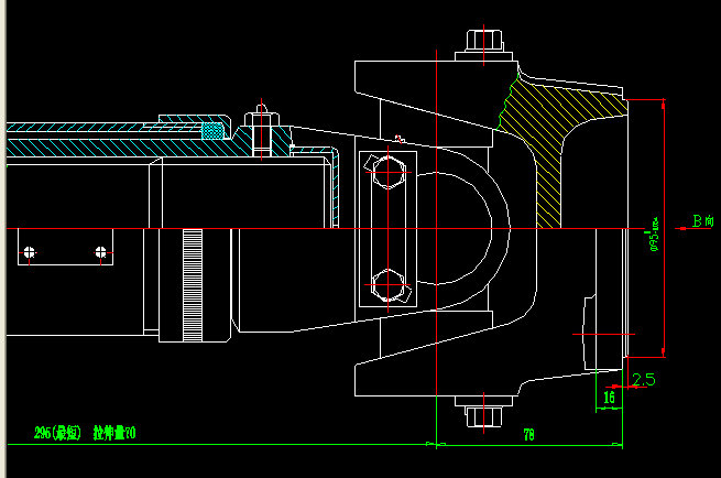 Rear axle transmission shaft (H3-H3-451-70)-1