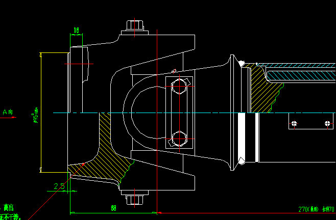 后桥传动轴(H3-H4-358-70)-1