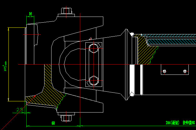 Arbre de transmission de l'essieu arrière (H3-H3-380-60)-2