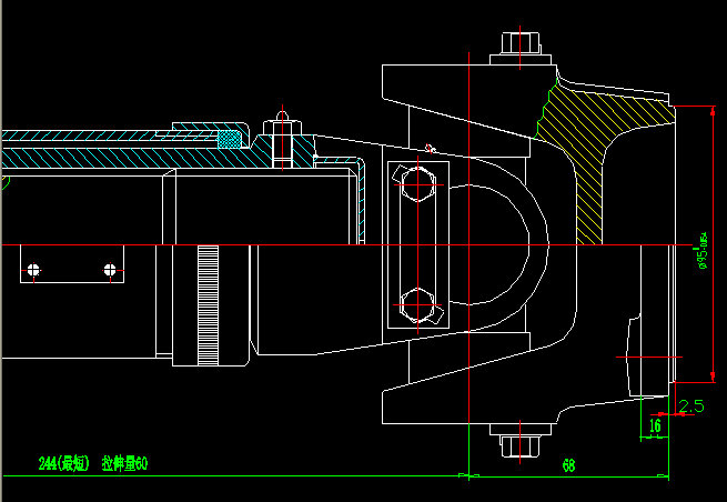 Rear axle transmission shaft (H3-H3-380-60)